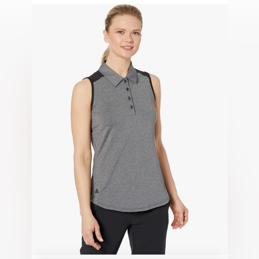 ADIDAS WOMENS ULTIMATE365 SLEEVELESS POLO SHIRT SIZE MEDIUM